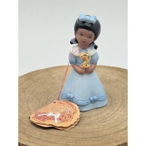 Enesco African American Growing Up Birthday Girls Age 2 WITH TAG 1996 & Box